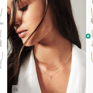 Stella and Dot Covet 14kt Diamond Pavé Initial Letter "S" Necklace  SOLD OUT